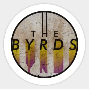 THE BYRDS - VINTAGE YELLOW CIRCLE Sticker